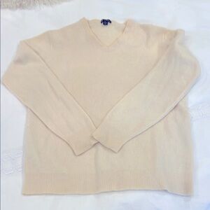 J. Crew 100% cashmere Men's Cream Sweater